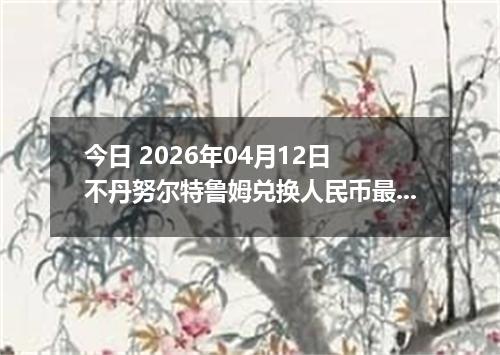 今日 2026年04月12日 不丹努尔特鲁姆兑换人民币最新汇率行情